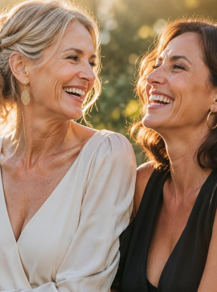 Dos mujeres riendo juntas